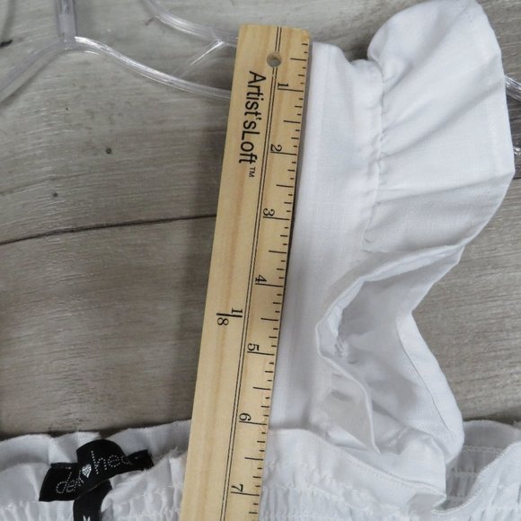 Derek Heart* Women's Smock Top Sleeveless Ruffled Strap Romper~ Size Medium - Picture 9 of 12